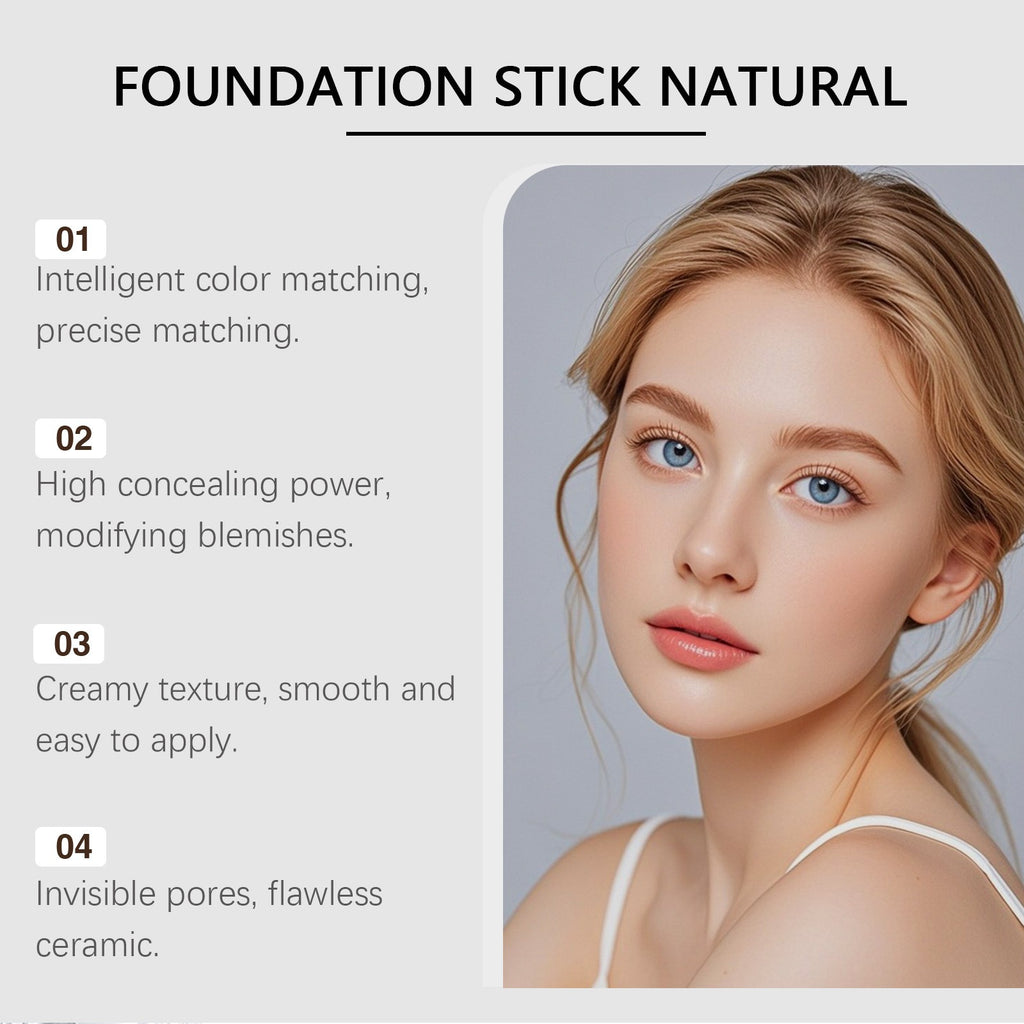 Base de Maquillaje en Barra con Cambio de Color Natural