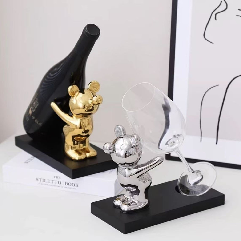 Botellero decorativo de cerámica estilo nórdico ideal para salón, cocina o comedor