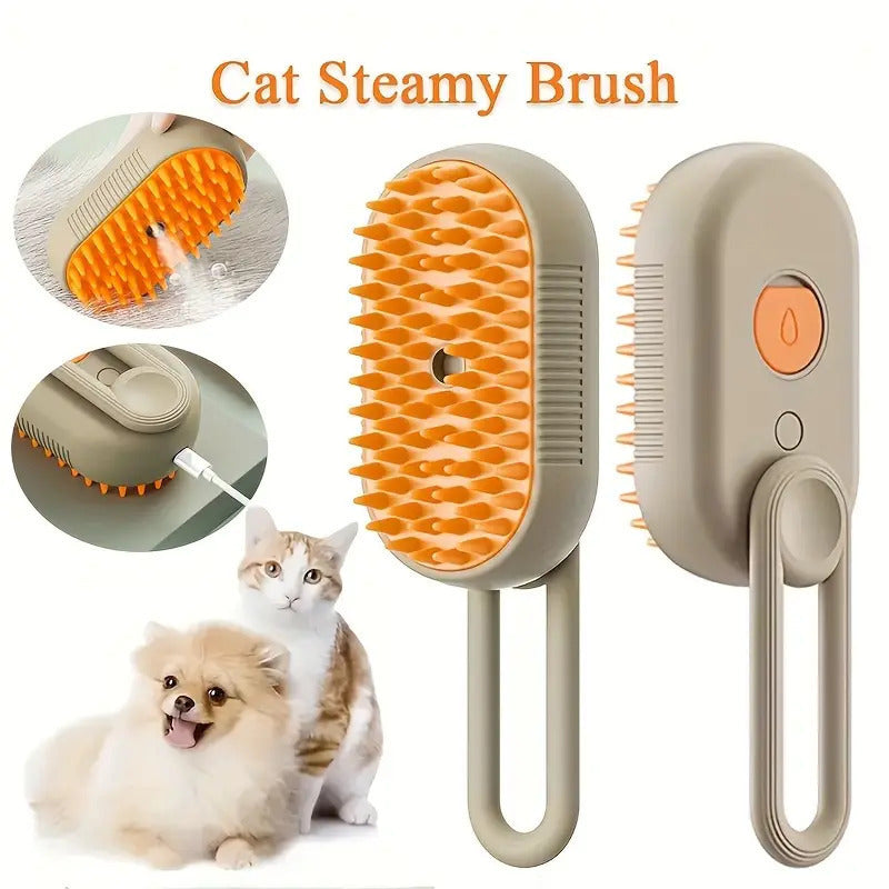 Cepillo Vaporizador de Grooming para Mascotas