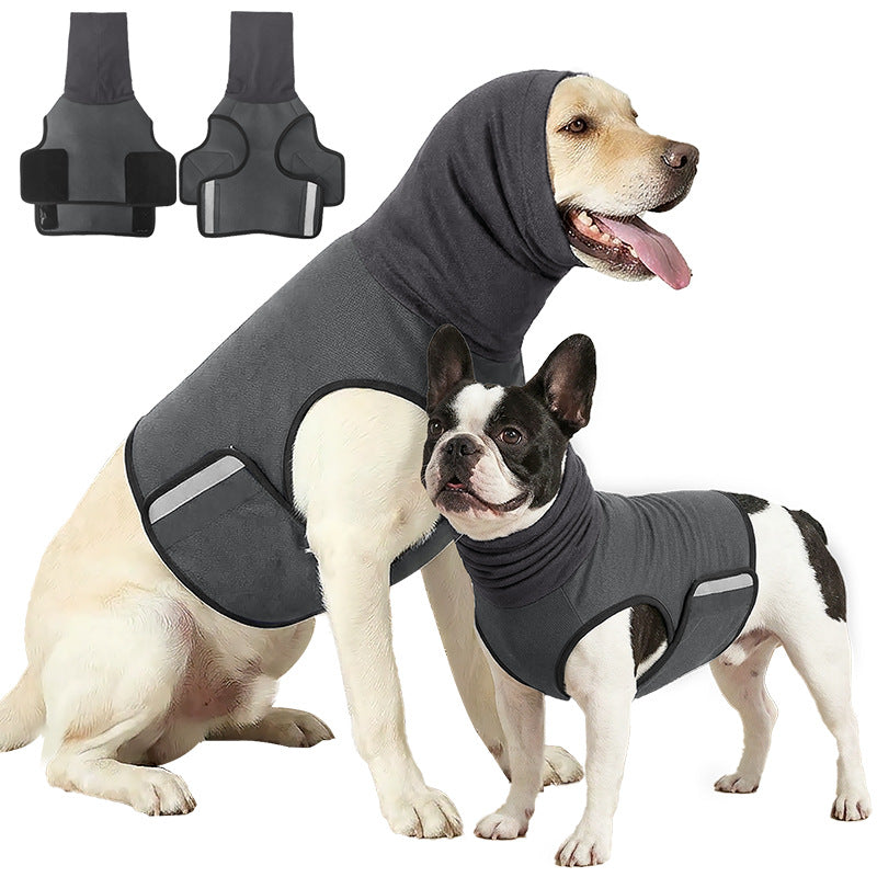 Chaleco con capucha antiansiedad para perros – calma y seguridad en momentos de estrés