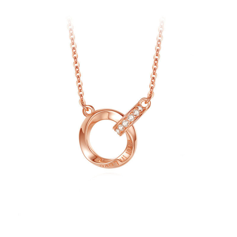 Collar Anillo Möbius con Colgante de Gema