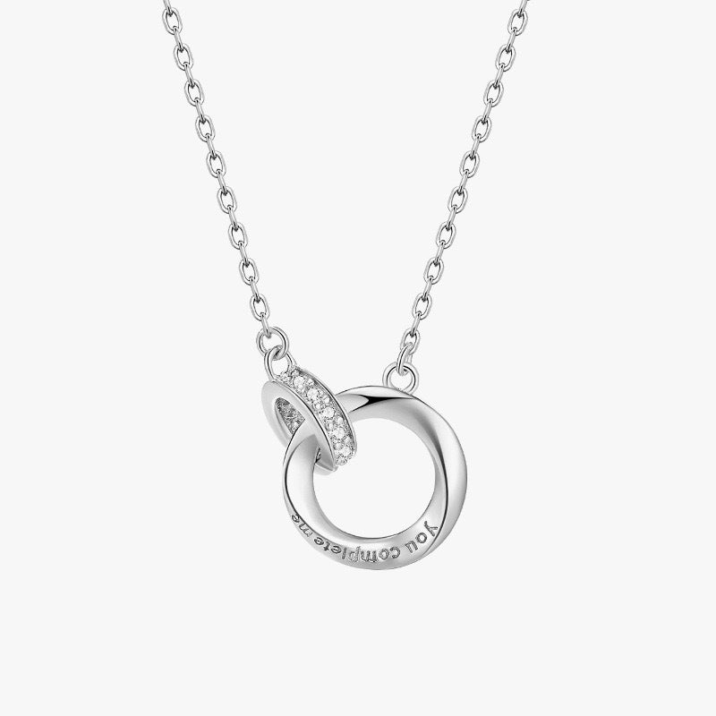 Collar Anillo Möbius con Colgante de Gema