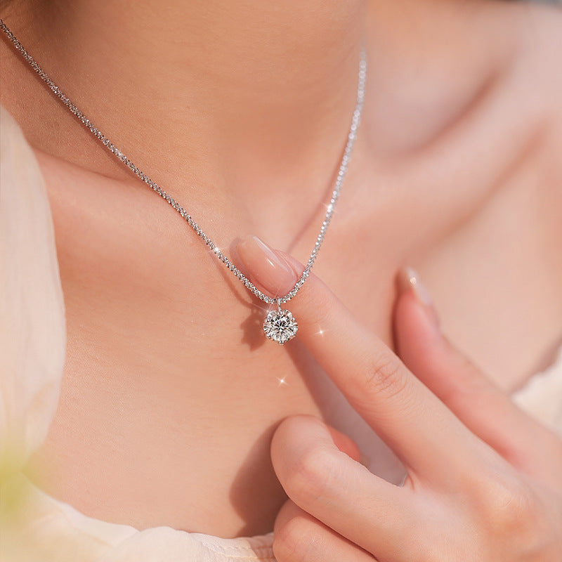 Collar Colgante Geométrico de Circón con Cadena Ajustable