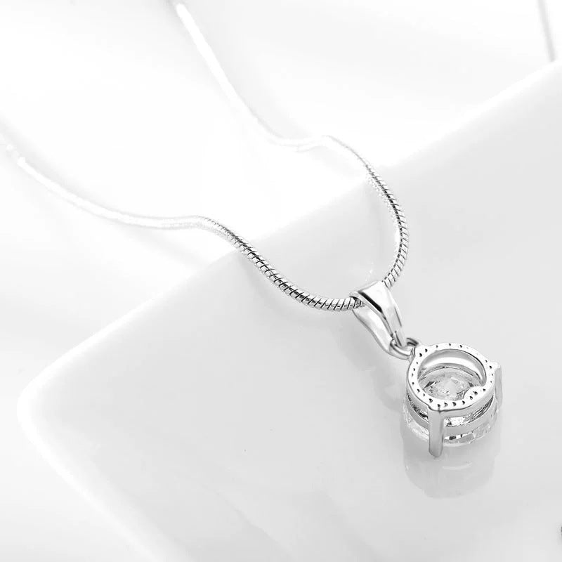 Conjunto Collar y Pendientes Circonita Geométrica