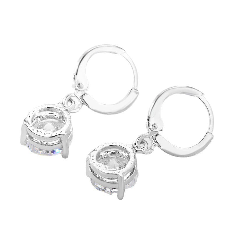 Conjunto Collar y Pendientes Circonita Geométrica