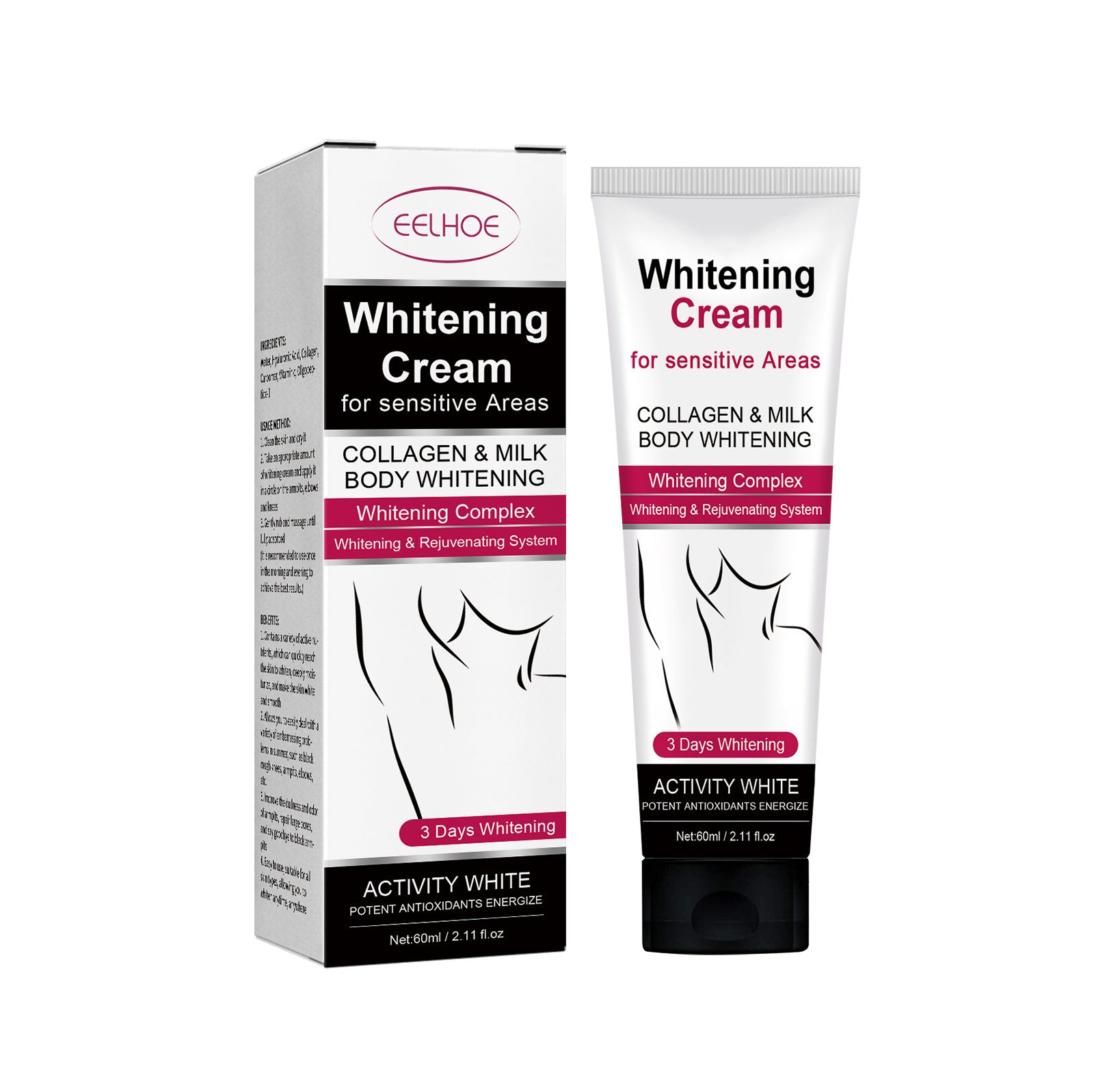 Crema aclarante e hidratante para axilas con fórmula suave y no irritante. Mejora la luminosidad y suavidad de la piel