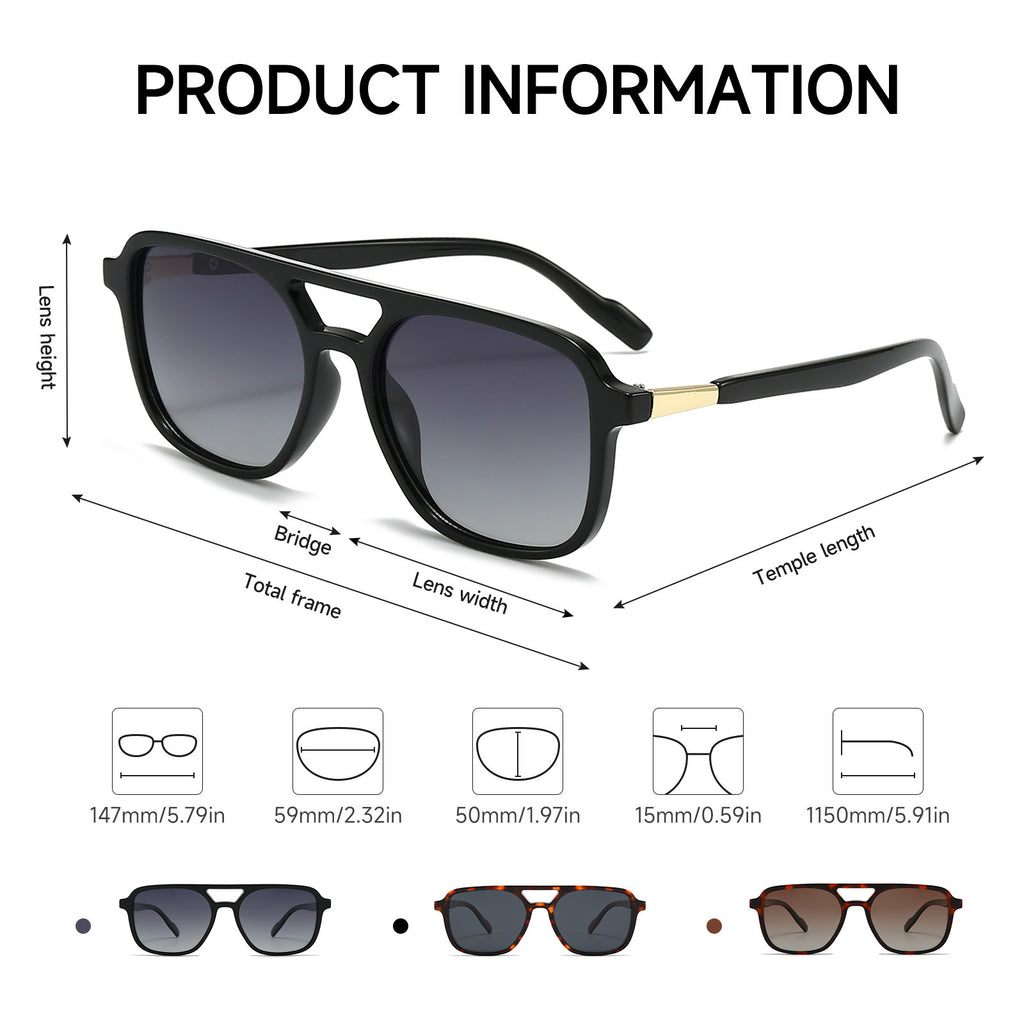 Gafas de Sol Polarizadas Cuadradas Retro