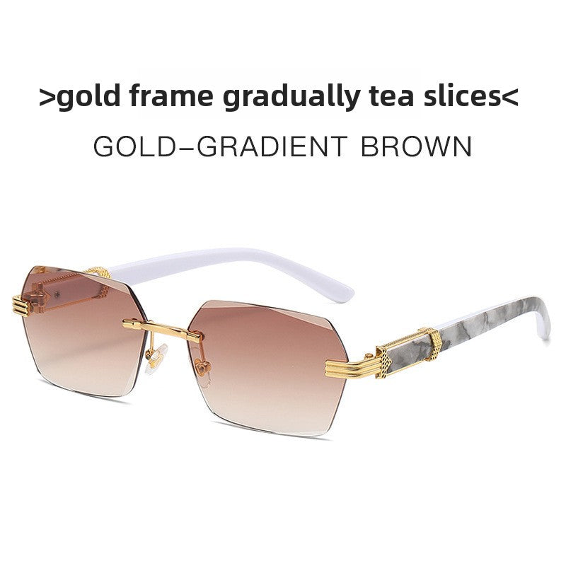 Gafas de Sol Cuadradas Degradadas sin Montura