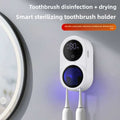 Portacepillos de pared con luz UV que esteriliza tus cepillos en 60 segundos. Control táctil, carga USB y diseño compacto