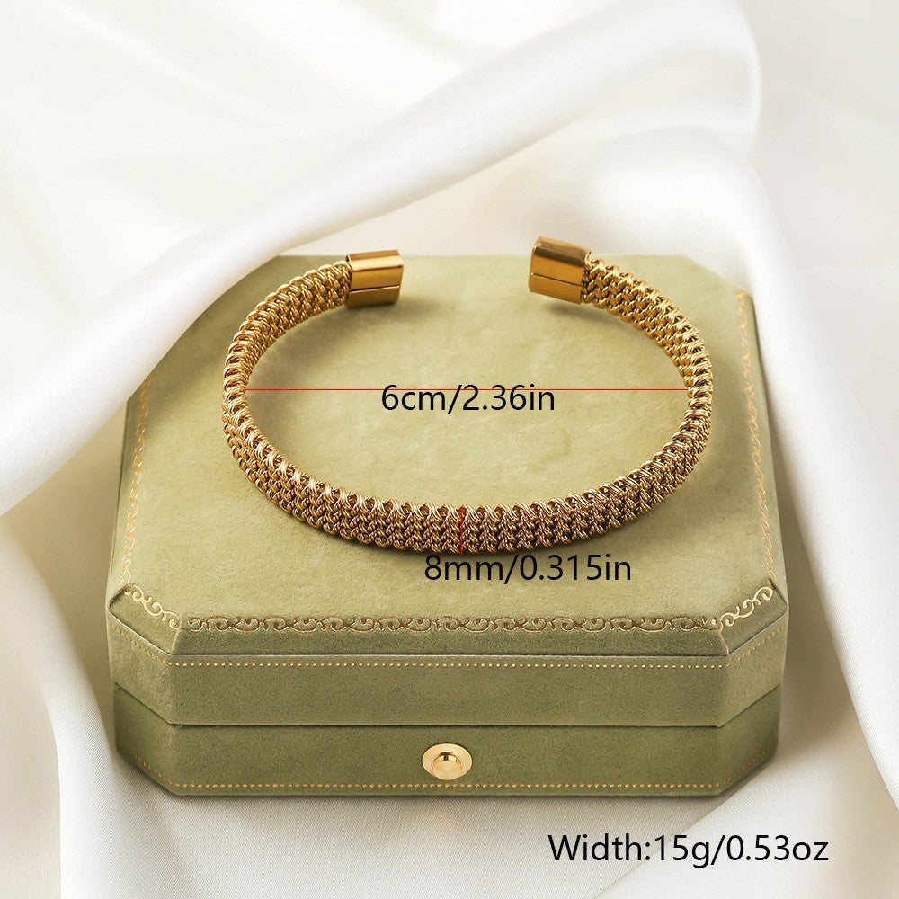 Pulsera Abierta Trenzada