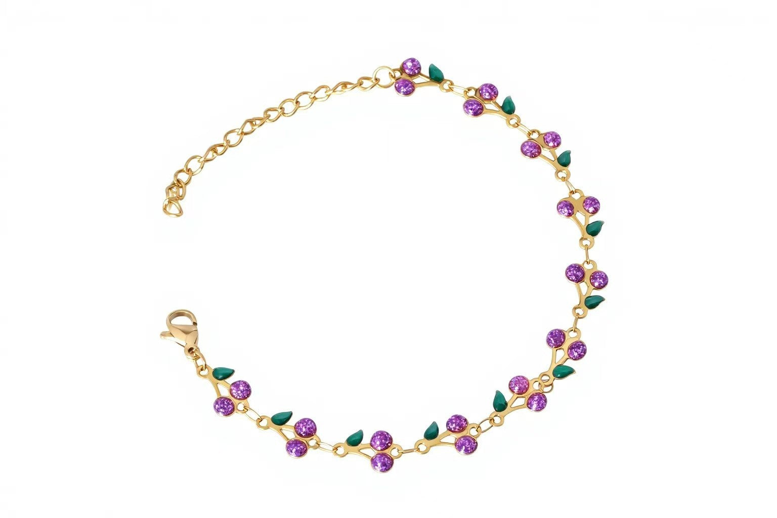 Pulsera Cerezas en Acero Inoxidable