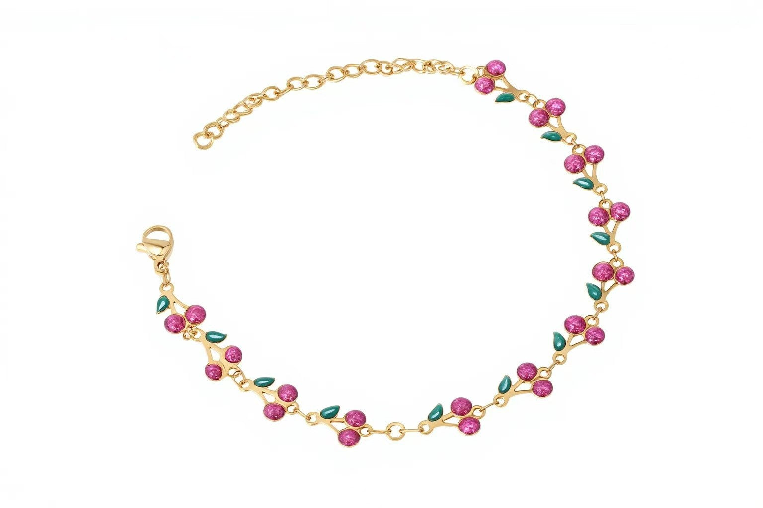 Pulsera Cerezas en Acero Inoxidable