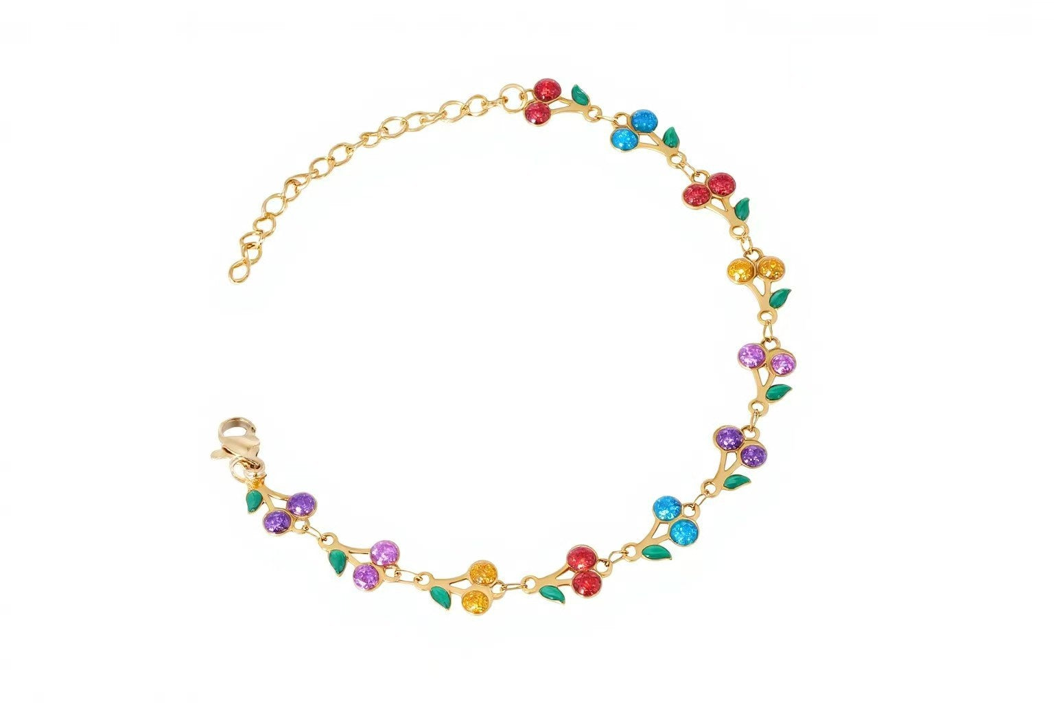 Pulsera Cerezas en Acero Inoxidable