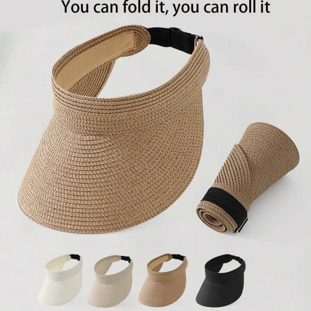 Sombrero de paja plegable UV – protección solar y estilo en verano