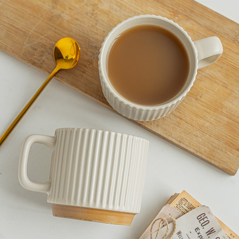 Taza de Cerámica Artesanal Vintage Apilable