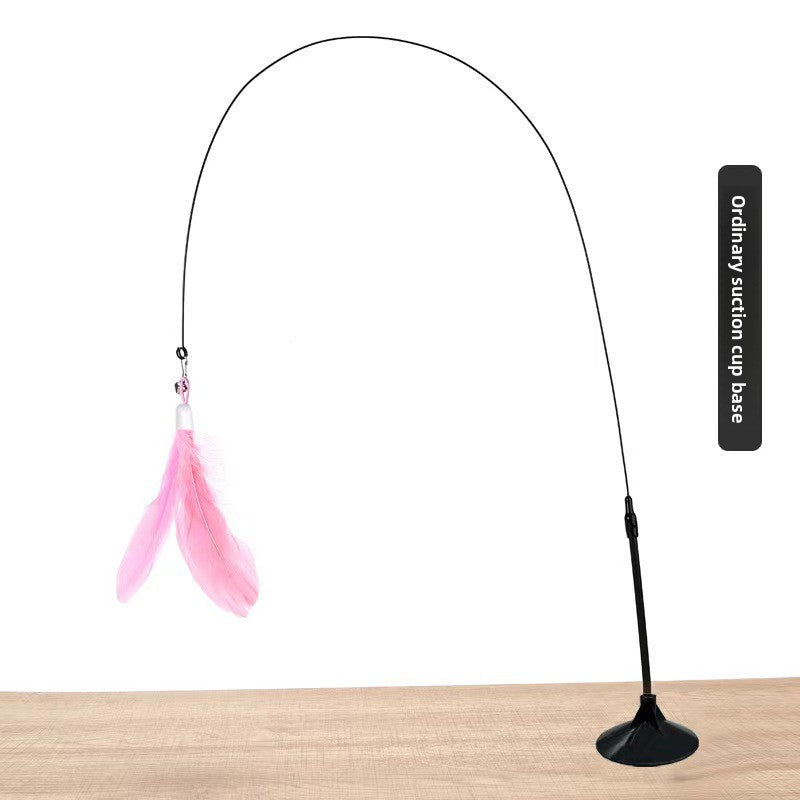 Varita con Plumas para Gatos con Ventosa