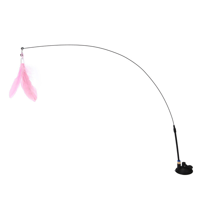 Varita con Plumas para Gatos con Ventosa