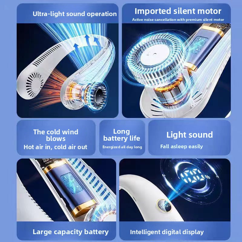 Ventilador de Cuello sin Aspas Recargable